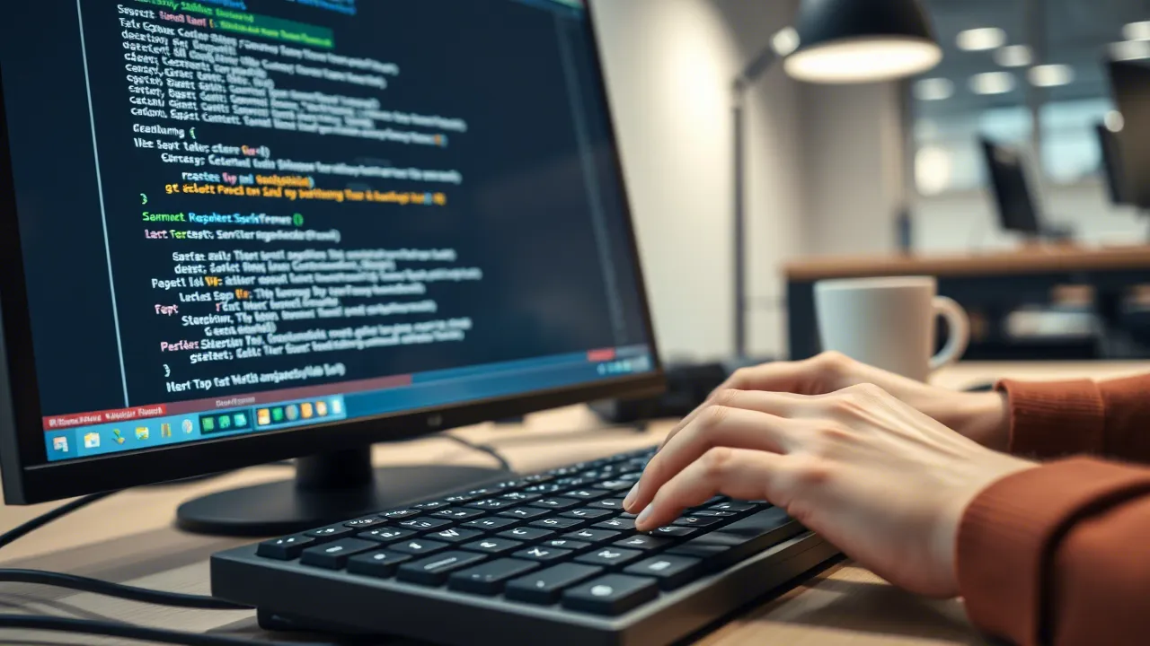 Softwareentwickler schreibt Codes