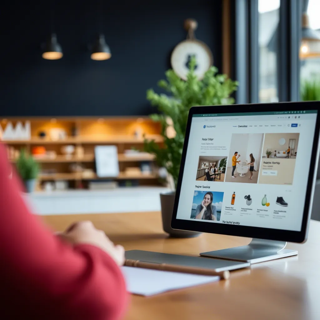 Person beim Design einer neuen Webseite