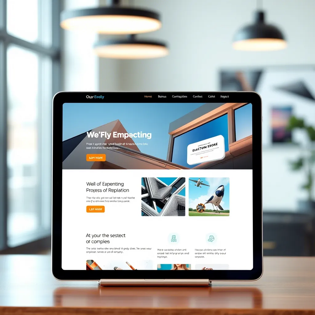 Neue Webseite auf dem Tablet