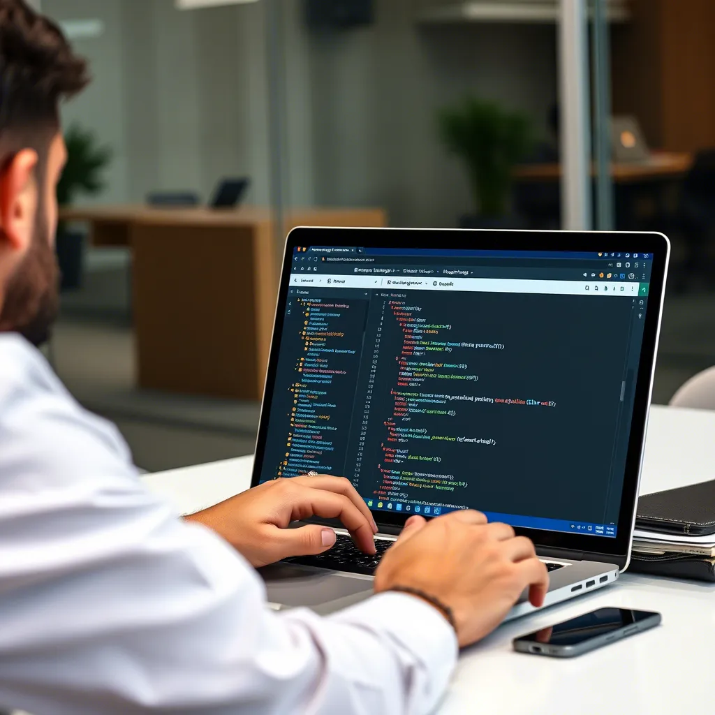 Softwareentwickler beim Coden