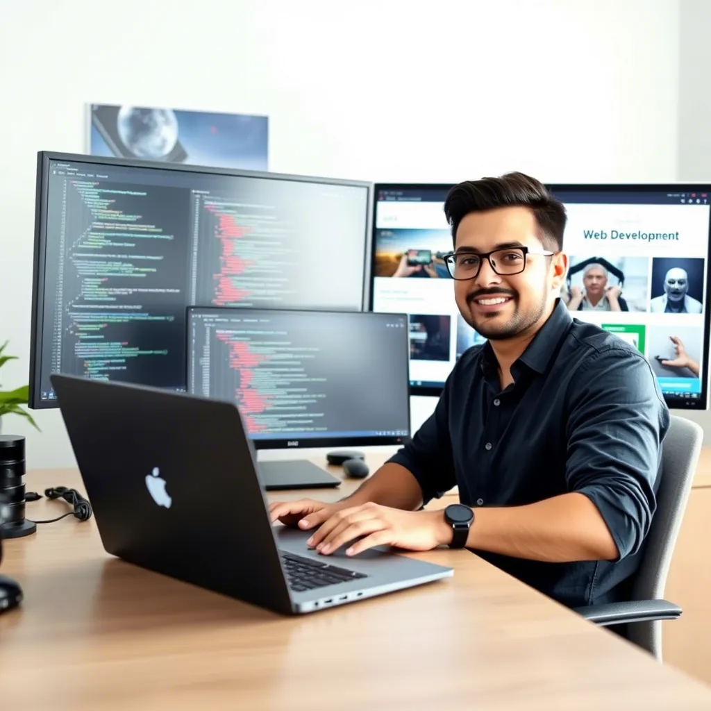 Webentwickler bei der Arbeit